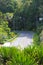 Slope road with beautiful mountain view