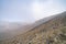 Slopes, light and shade on hillsides of mountains along Tongariro Alpine Walk