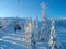 Slopes of ski-resort Ruka Finland