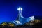 The sloping tower of Montreal`s Olympic Stadium