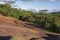 The sloping water worn Dunes with a variety of oxide colours at the 7 Coloured Earths in Mauritius.