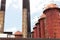 Sloss Furnaces National Historic Landmark, Birmingham Alabama USA, rows of blast furnaces and smoke stacks