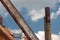 Sloss Furnaces National Historic Landmark, Birmingham Alabama USA, smoke stacks pipes and chute, rusting steel construction