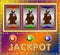 Slot machine with colorful easter rabbits