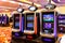 Slot machines a one-armed bandit in a new casino in the gambling zone in Russia without people.