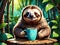 A Sloth\'s Coffee Break