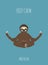 Sloth yoga collection. Funny cartoon animals in different postures set