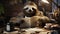 Slothful Elegance: A Dapper Sloth\\\'s Morning Routine