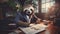 Slothful Elegance: A Dapper Sloth\\\'s Morning Routine