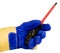 Slotted screwdriver isolated with path