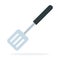 Slotted spatula for cooking vector flat isolated