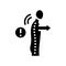 slouch scoliosis glyph icon vector illustration