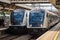 SLOUGH, ENGLAND- 11 September 2022: Elizabeth Line trains at Slough train station