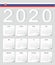 Slovak 2020 calendar