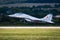 Slovak Air Force Mikoyan-Gurevich MiG-29UBS Fulcrum 1303 fighter jet display at SIAF Slovak International Air Fest 2019