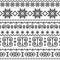 Slovak folk art vector seamless geometric black pattern on white with swirls, zig-zag shapes inspired by traditional painted art f