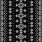 Slovak folk art vector seamless vertical pattern with ethnic - inspired by art from Cicmany in Zilina region, Slovakia