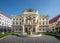 Slovak National Theater Historical Building and Ganymedes Fountain - Bratislava, Slovakia