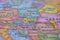 Slovak Travel Concept Country Name On The Political World Map Very Macro Close-Up View