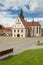 Slovakia, Bardejov, Market Square, St Egidius Basilica, Summer