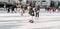 Slovakia.Bratislava.28.12.2018 .Soft,Selective focus.Winter sport.People ice skating on the City Park Ice Rink Adorable