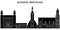 Slovakia, Bratislava architecture vector city skyline, travel cityscape with landmarks, buildings, isolated sights on