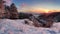 Slovakia country landscape panorama at winter