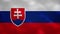 Slovakia dense flag fabric wavers, background loop