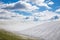 Slovakia - The field in spring country of Silicka Planina plateau