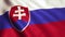 Slovakia Flag Animation Video - 4K