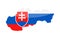 Slovakia Flag Country Contour Vector Icon