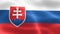 Slovakia flag - realistic waving fabric flag