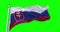 Slovakia flag realistic waving in the wind 4K video, green screen background chroma key (Perfect Loop)