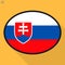 Slovakia flag speech bubble, social media communication sign, fl