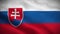 Slovakia flag waving animation, perfect looping, 4K video background, official colors