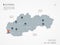 Slovakia infographic map vector illustration.