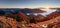 Slovakia mountain peak Osnica at sunrise - autumn panorama