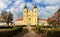 Slovakia - Nitra, Church of Saint Ladislav in square and park