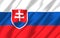 Slovakia realistic flag illustration.