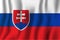 Slovakia realistic waving flag vector illustration. National country background symbol. Independence day