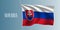 Slovakia waving flag vector illustration