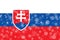 Slovakia winter snowflake flag