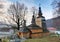 Slovakia - wooden church in Hunkovce near Svidnik