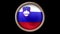 Slovenia flag button isolated on black