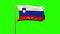 Slovenia flag with title waving in the wind