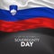 Slovenia happy sovereignty day greeting card, banner, vector illustration