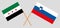 Slovenia and Interim Government of Syria. The Slovenian and Coalition flags. Official colors. Correct proportion. Vector