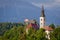 Slovenia, Lake Bled Island and Castle