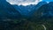 Slovenia mountains, Julian alps view from above