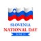 Slovenia National Day typography poster. Slovenian holiday celebrated on June 25. Vector template for banner, greeting